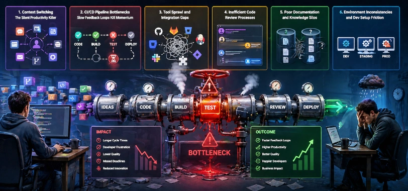 Developer CI/CD pipeline workflow visualization
