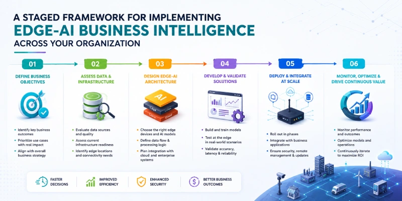 AI implementation framework connecting edge devices to cloud intelligence